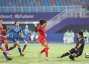 体育竞技场上，中国女足显英姿的简单介绍